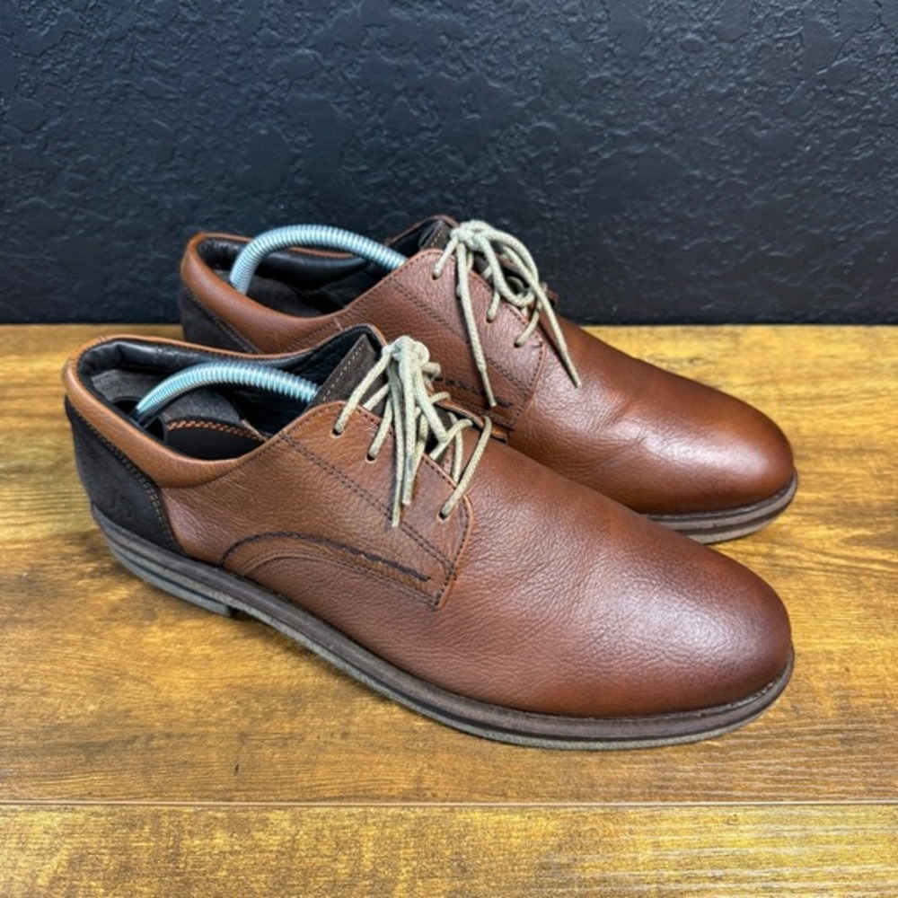 Josef Seibel 28304 Brown Pebbled Leather Oxford Shoes Mens‎ Size 42 EU US 9-9.5